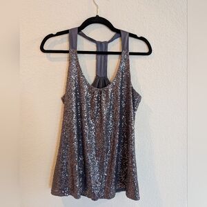 Express Silver Sequin Camisole